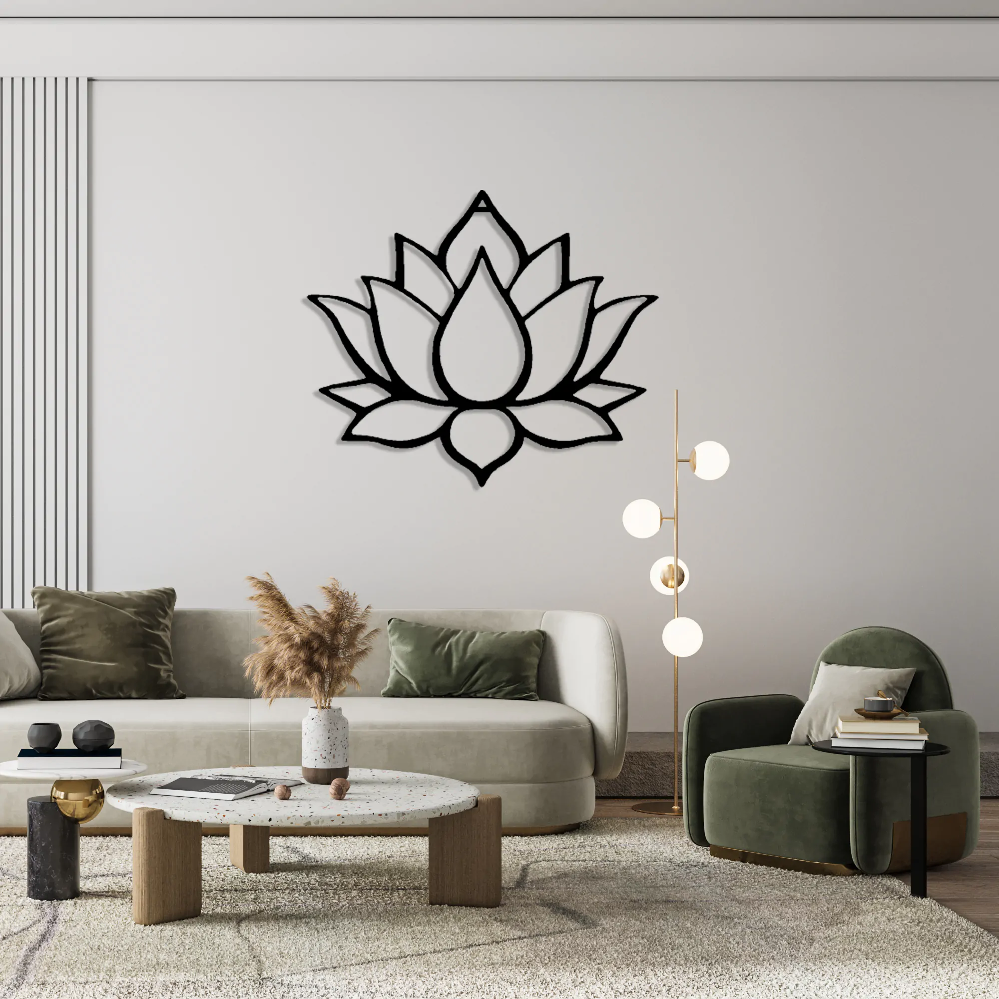 Lotus Flower Metal Wall Art 