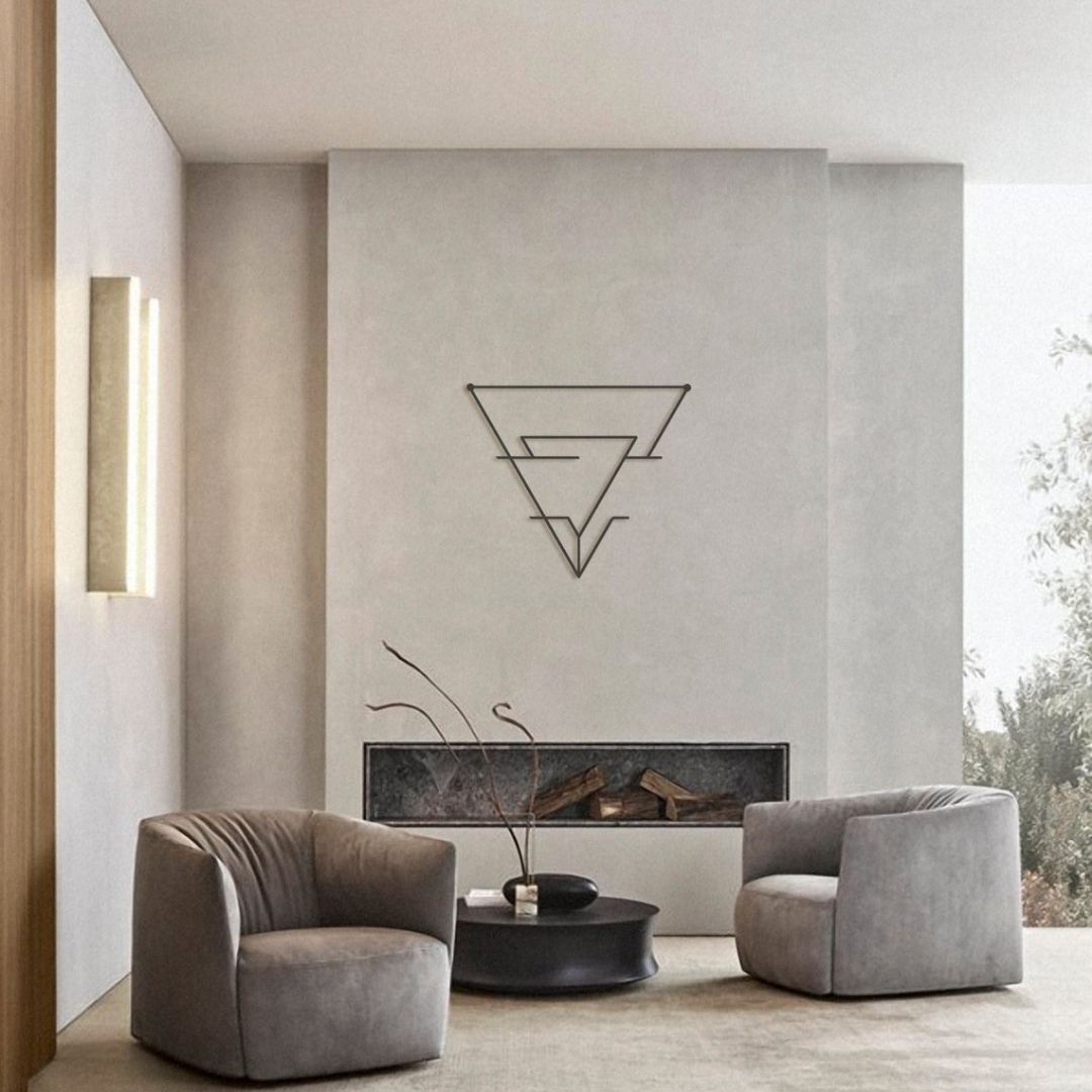 Inverted Triangle Metal Wall Art