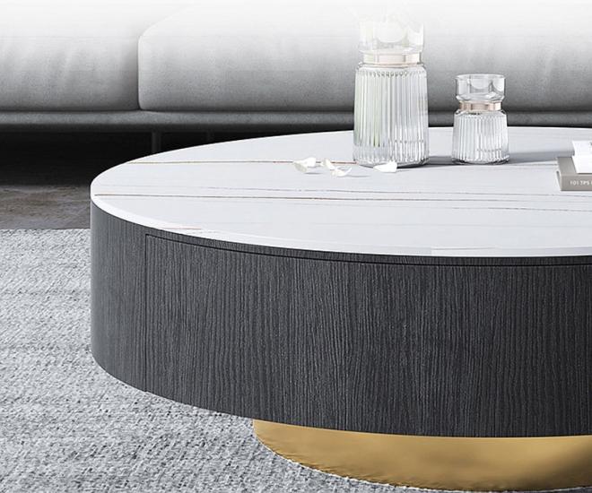 Veblen Round Coffee Table| Coffee Tables | Furniture | Shelf