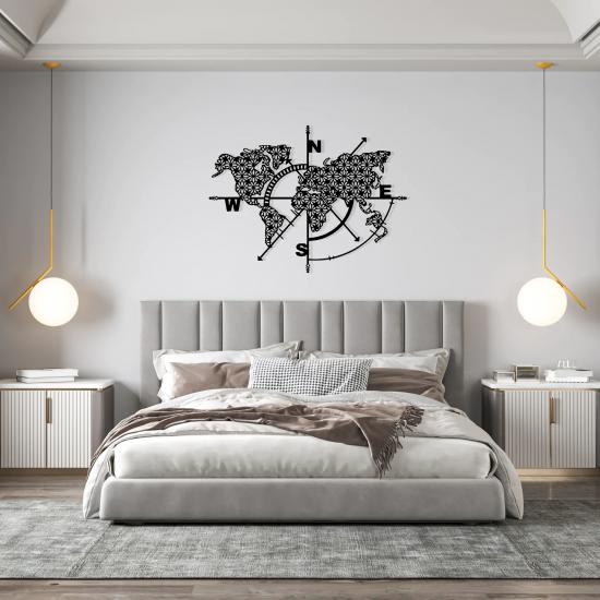 Flower Filled World Map | Home Decoration | Wall Painting | Monge Design | Free Shipping | Pay at the door