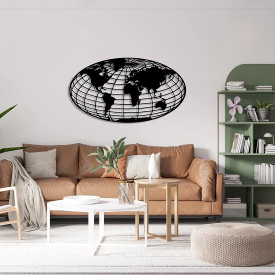 Meridian World Map | Home Decoration | Wall Painting | Monge Design | Free Shipping | Pay at the door