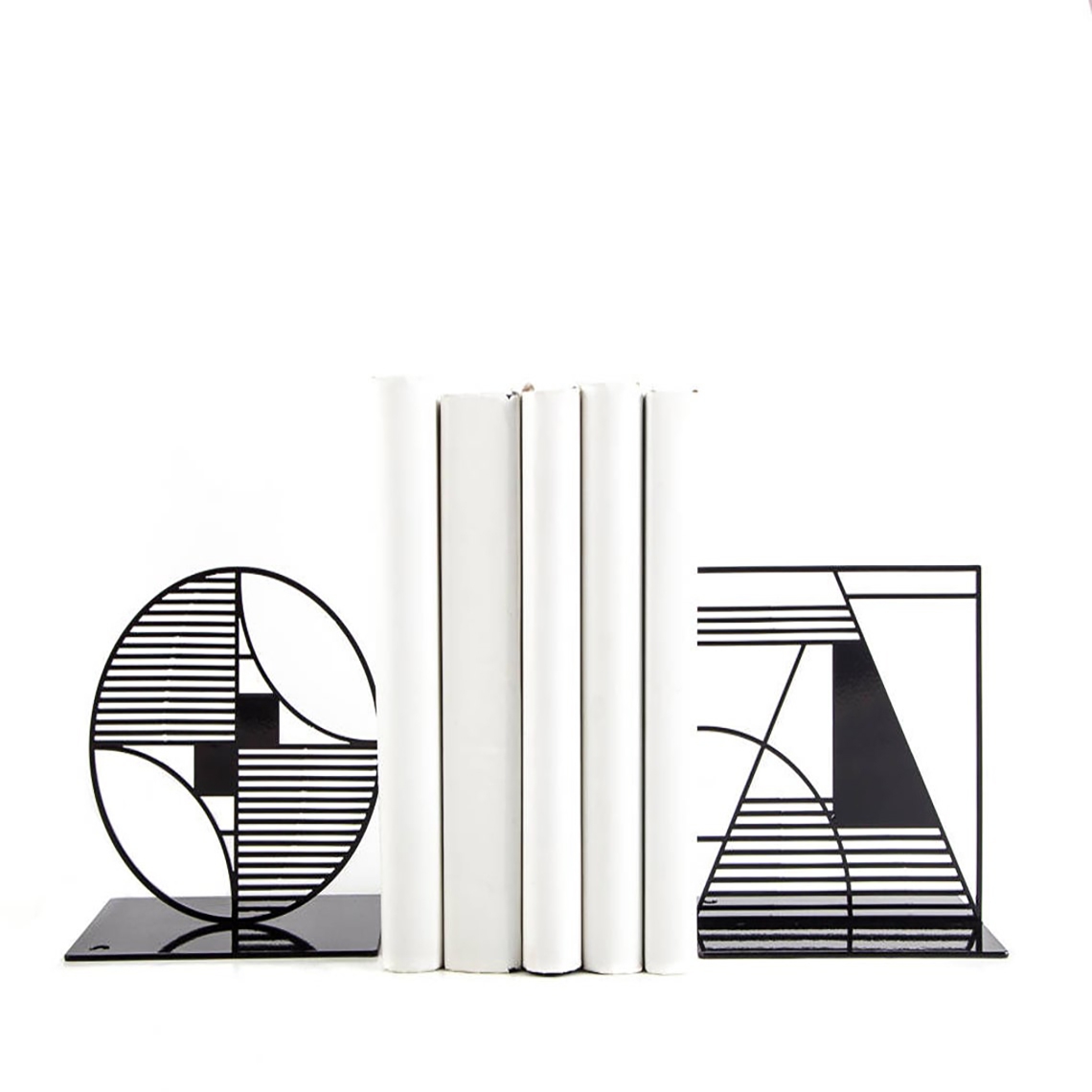 Metal Bookends  Şekiller  Geometri  dekoru