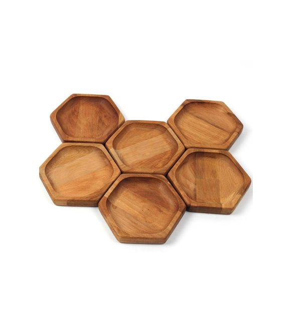 Wooden Multi-Purpose Plate 6 Pieces