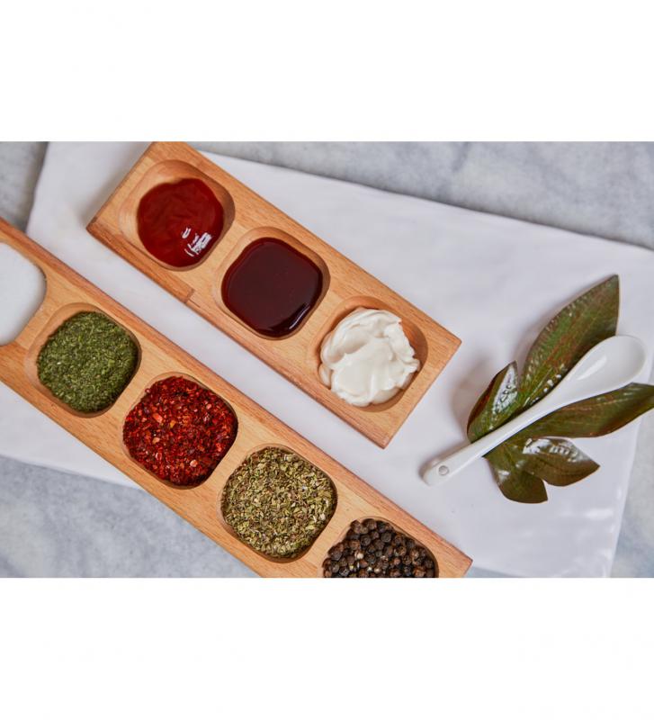Wooden Beech 2 Sauce Set