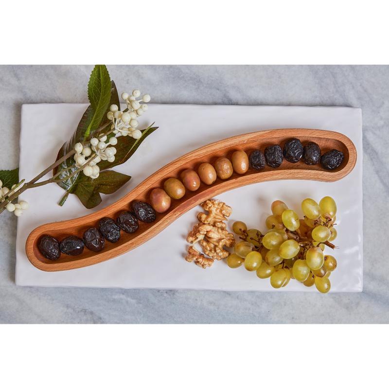 Wooden Beech S Olive Grove-Snack Plate