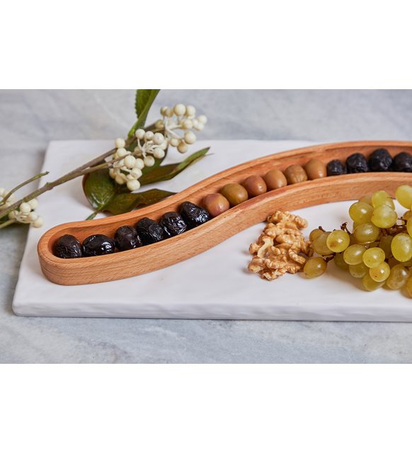 Wooden Beech S Olive Grove-Snack Plate