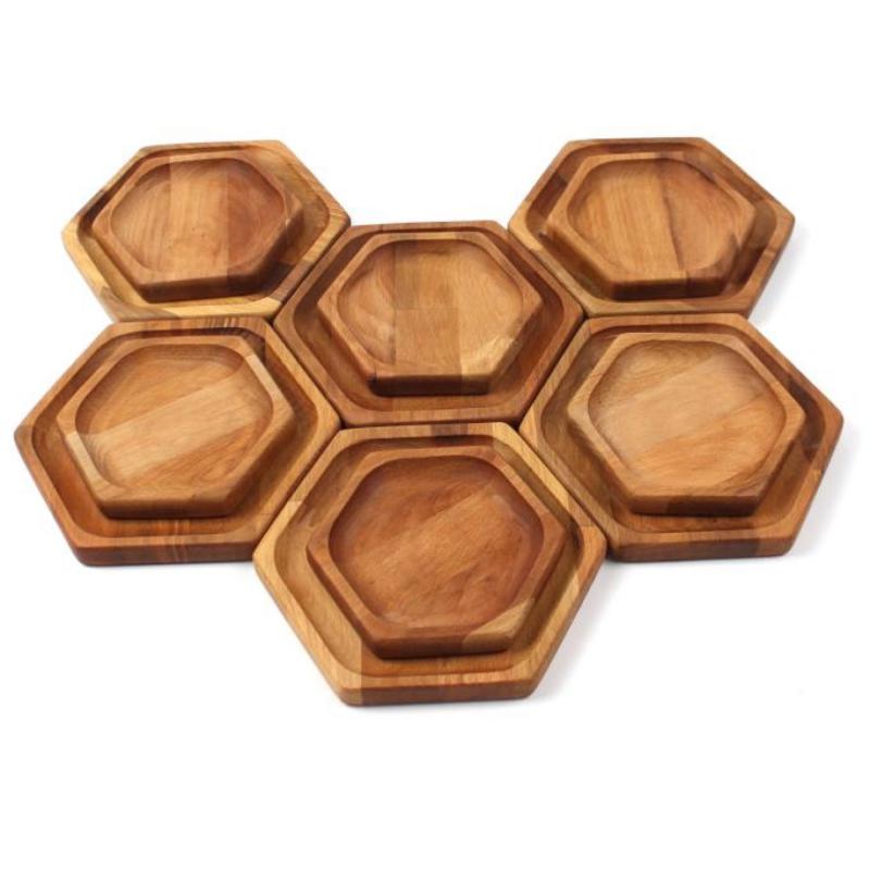 Wooden 12 Piece Serving Plate
