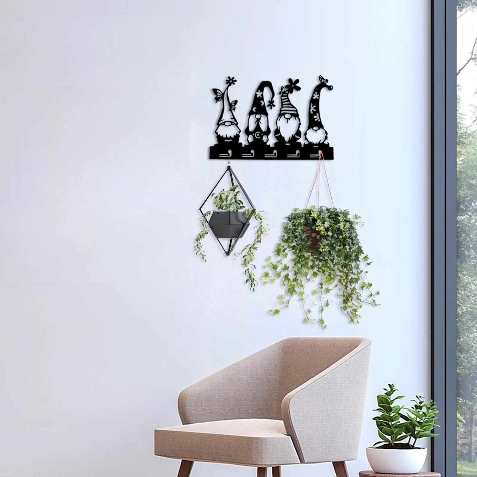 Garden Gnomes Metal Hanger