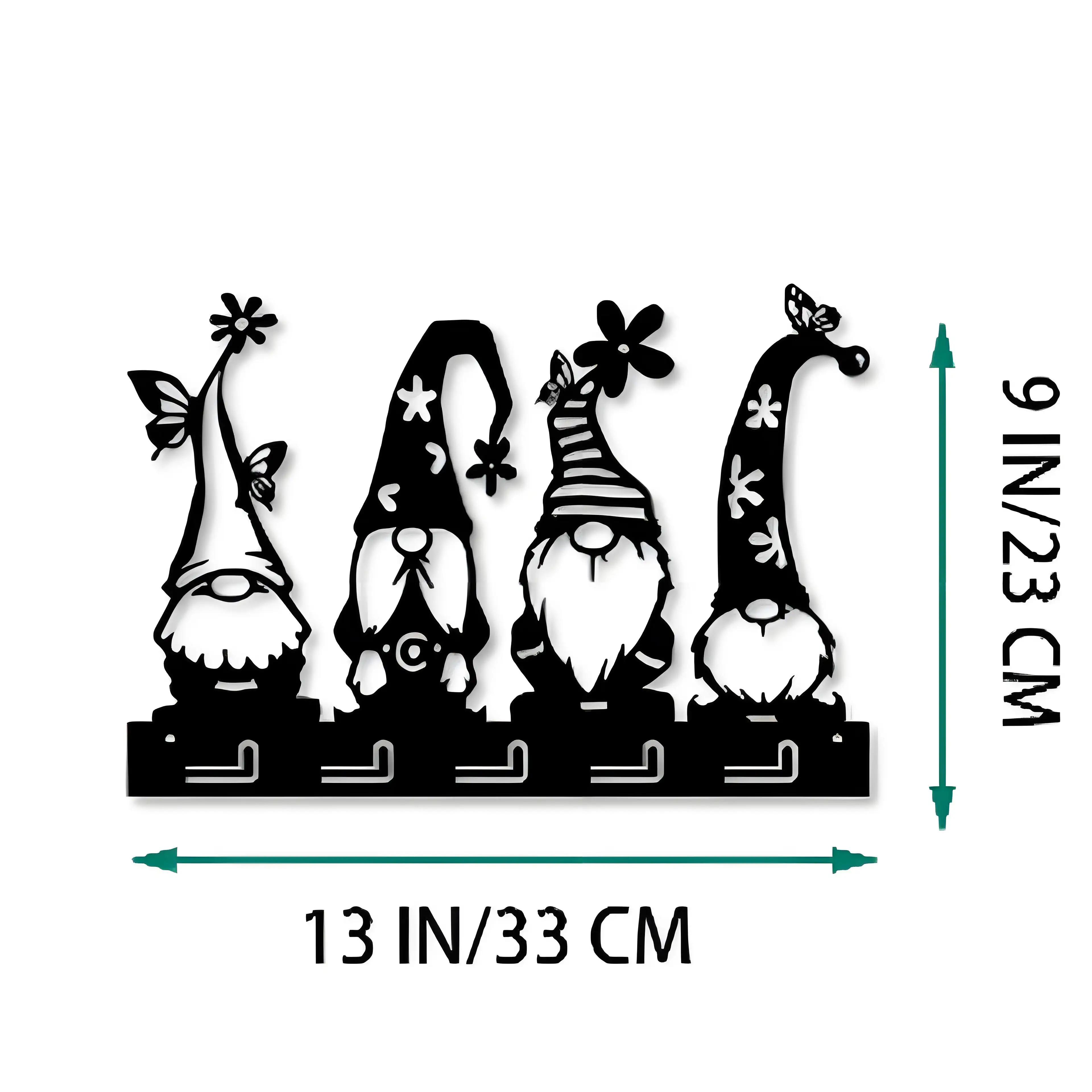 Garden Gnomes Metal Hanger