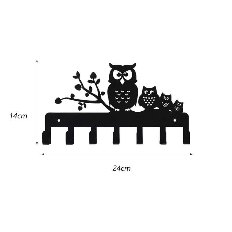 Owl Family Hanger Metal