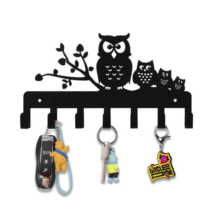 Owl Family Hanger Metal