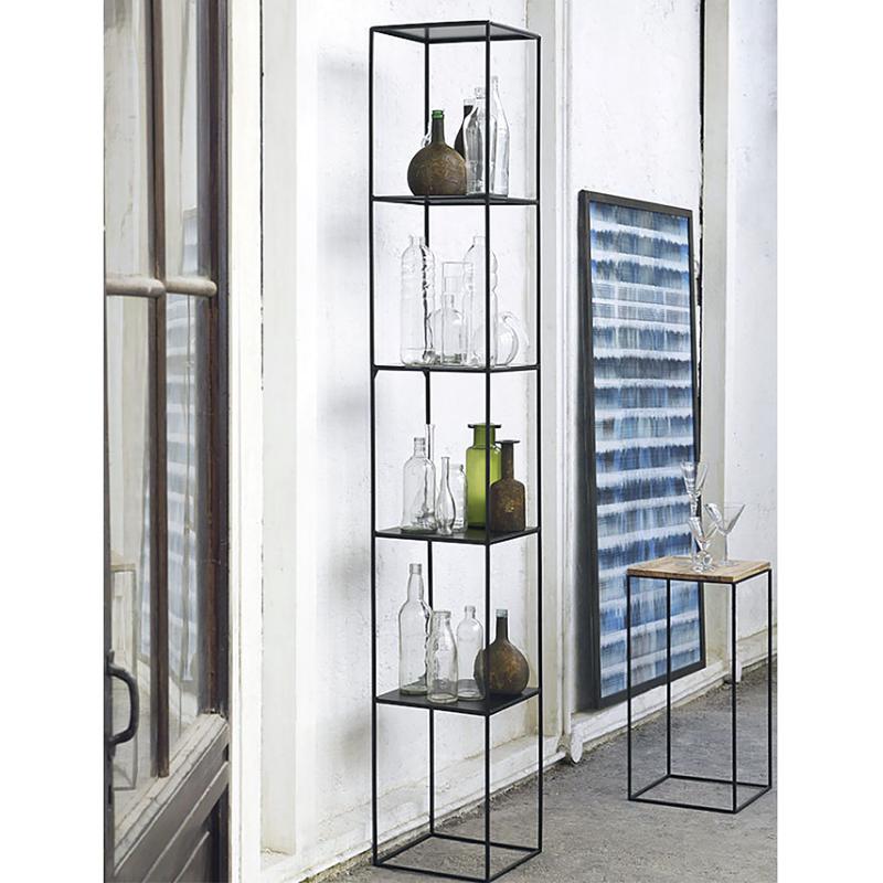 Metal Bookcase Corner Shelf Minimalist 