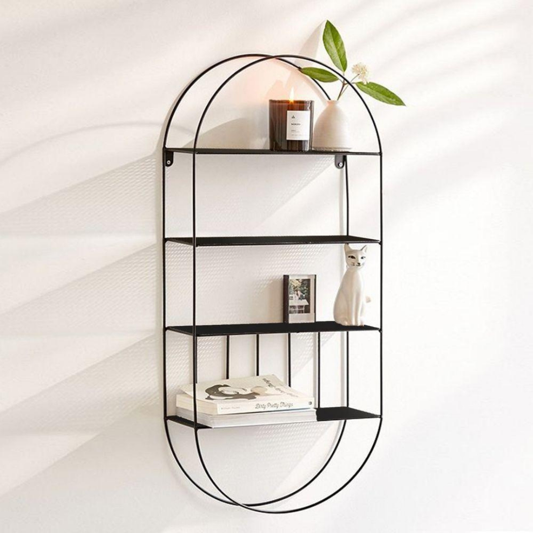 Oval metal Wall Shelf 