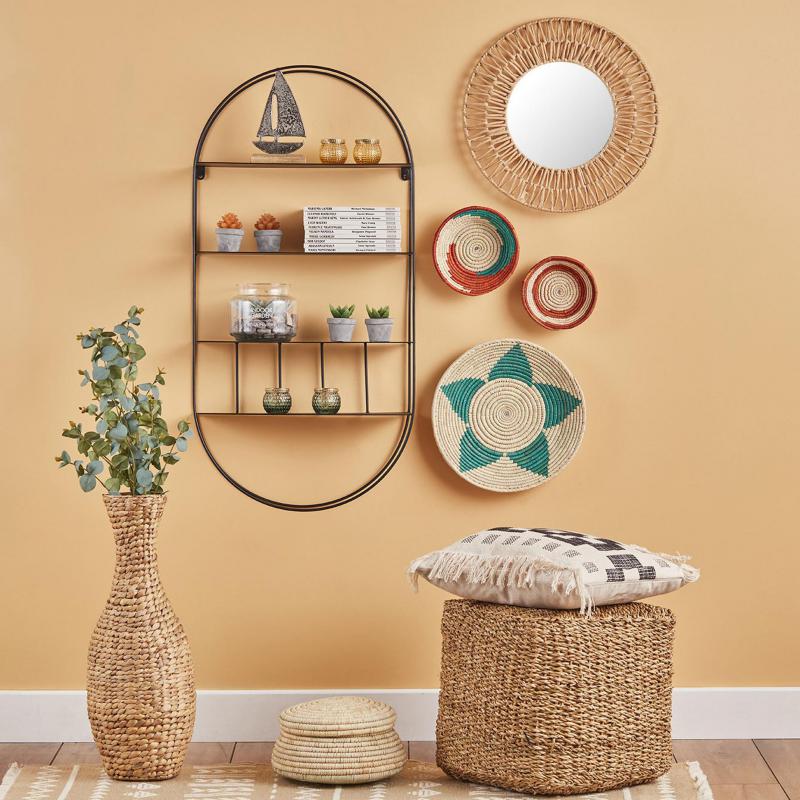 Oval metal Wall Shelf 