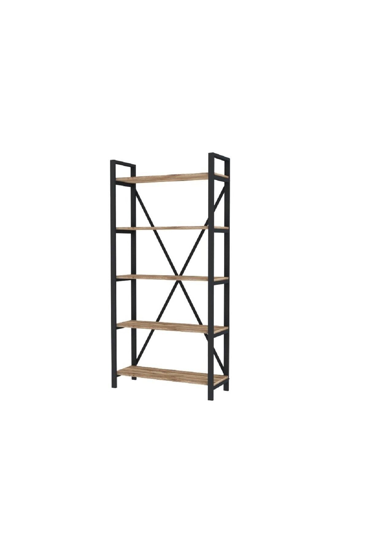 Maeron  Metal  Large Metal Bookcase with 5 Shelves