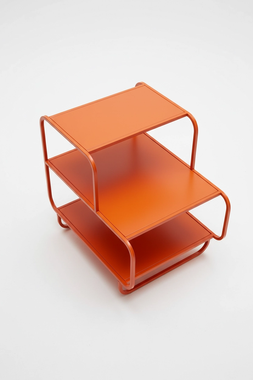 Lineer Serisi 3 Katlı Çok Amaçlı Metal Organizer Raf