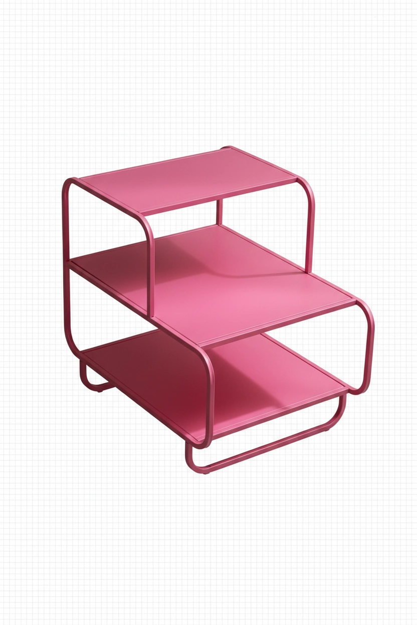 Lineer Serisi 3 Katlı Çok Amaçlı Metal Organizer Raf