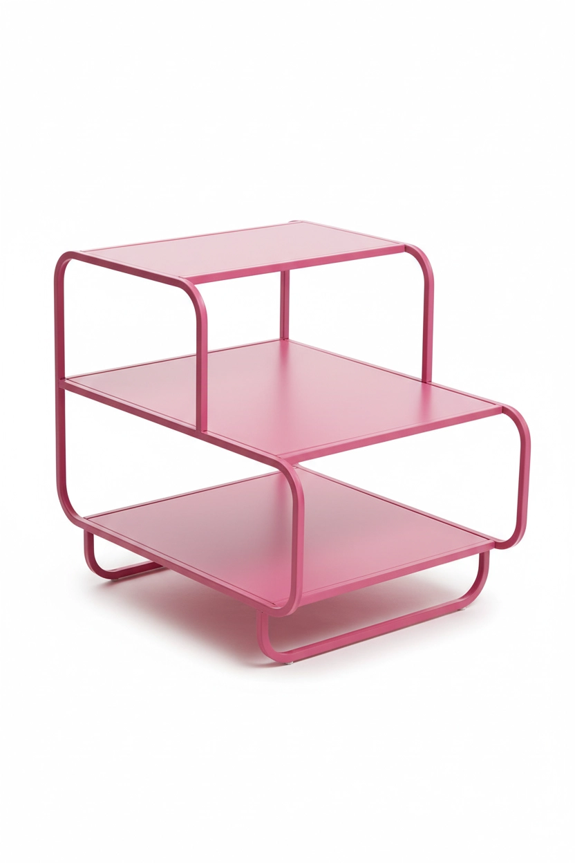 Lineer Serisi 3 Katlı Çok Amaçlı Metal Organizer Raf
