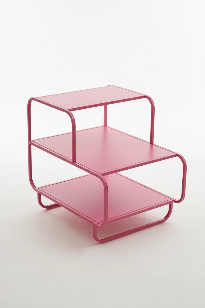 Lineer Serisi 3 Katlı Çok Amaçlı Metal Organizer Raf