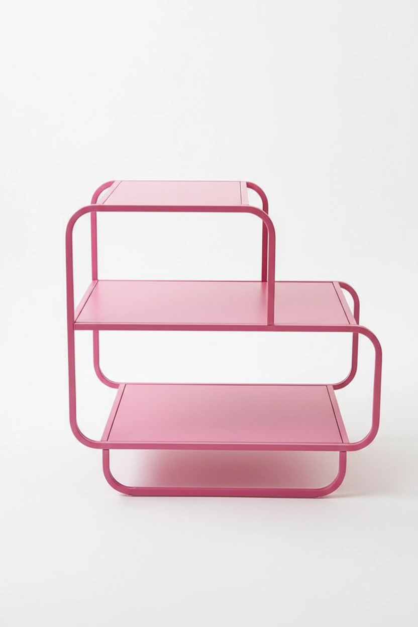 Lineer Serisi 3 Katlı Çok Amaçlı Metal Organizer Raf