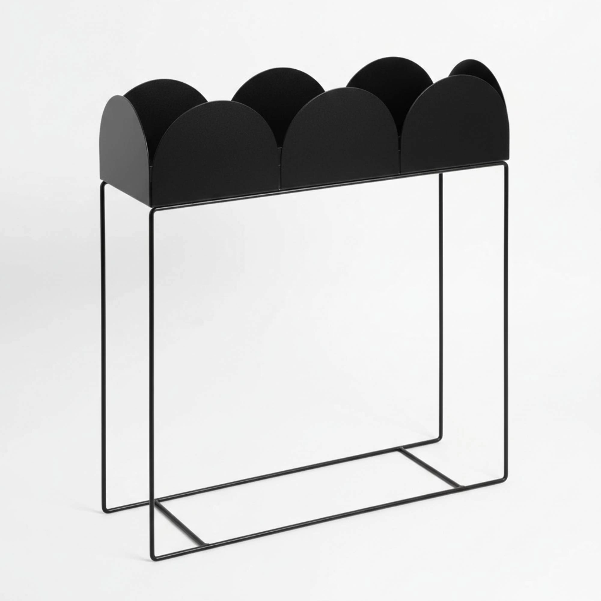 Lüks Metal Ayaklı Modern Dalgalı Saksılık | Yüksek Bitki Standı