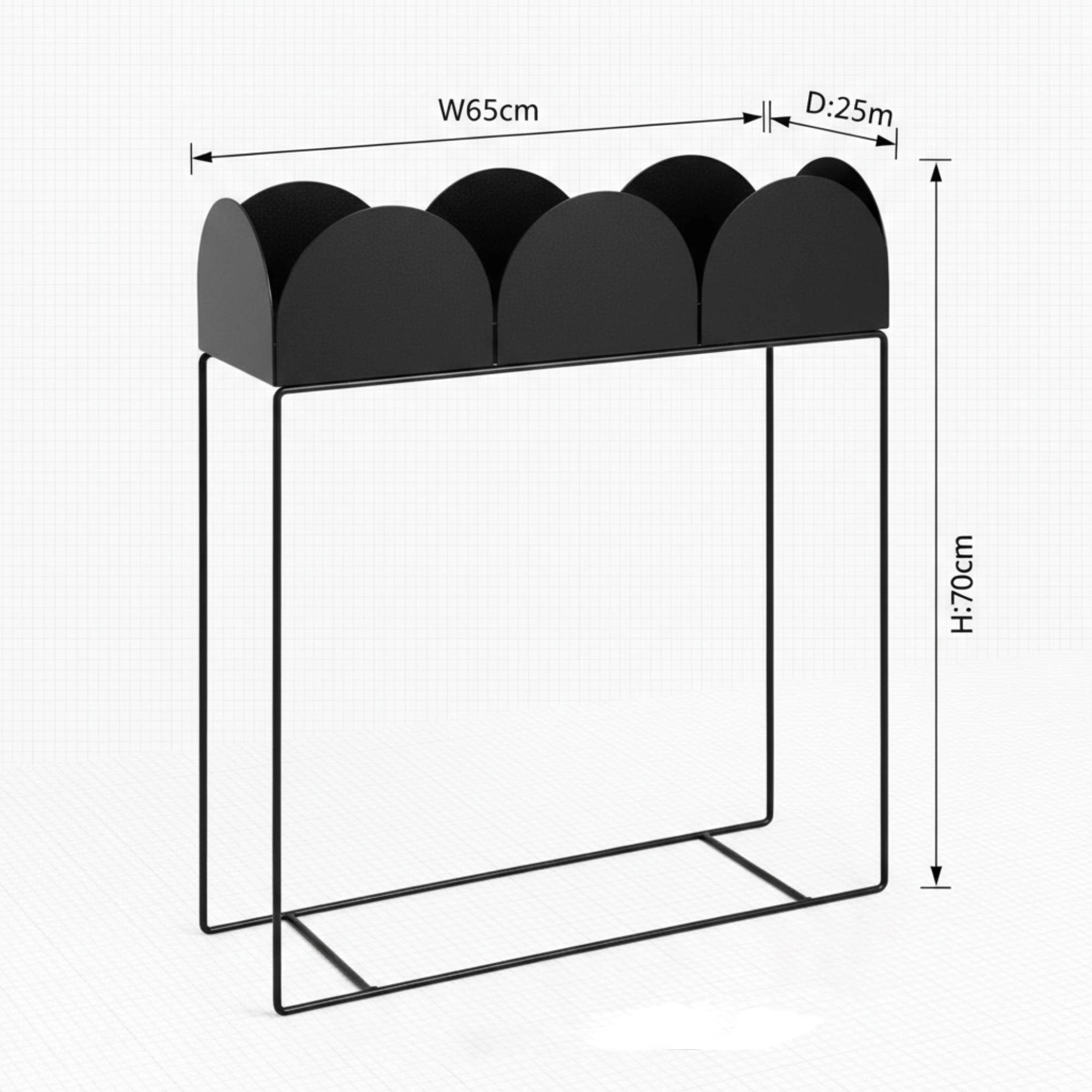 Lüks Metal Ayaklı Modern Dalgalı Saksılık | Yüksek Bitki Standı