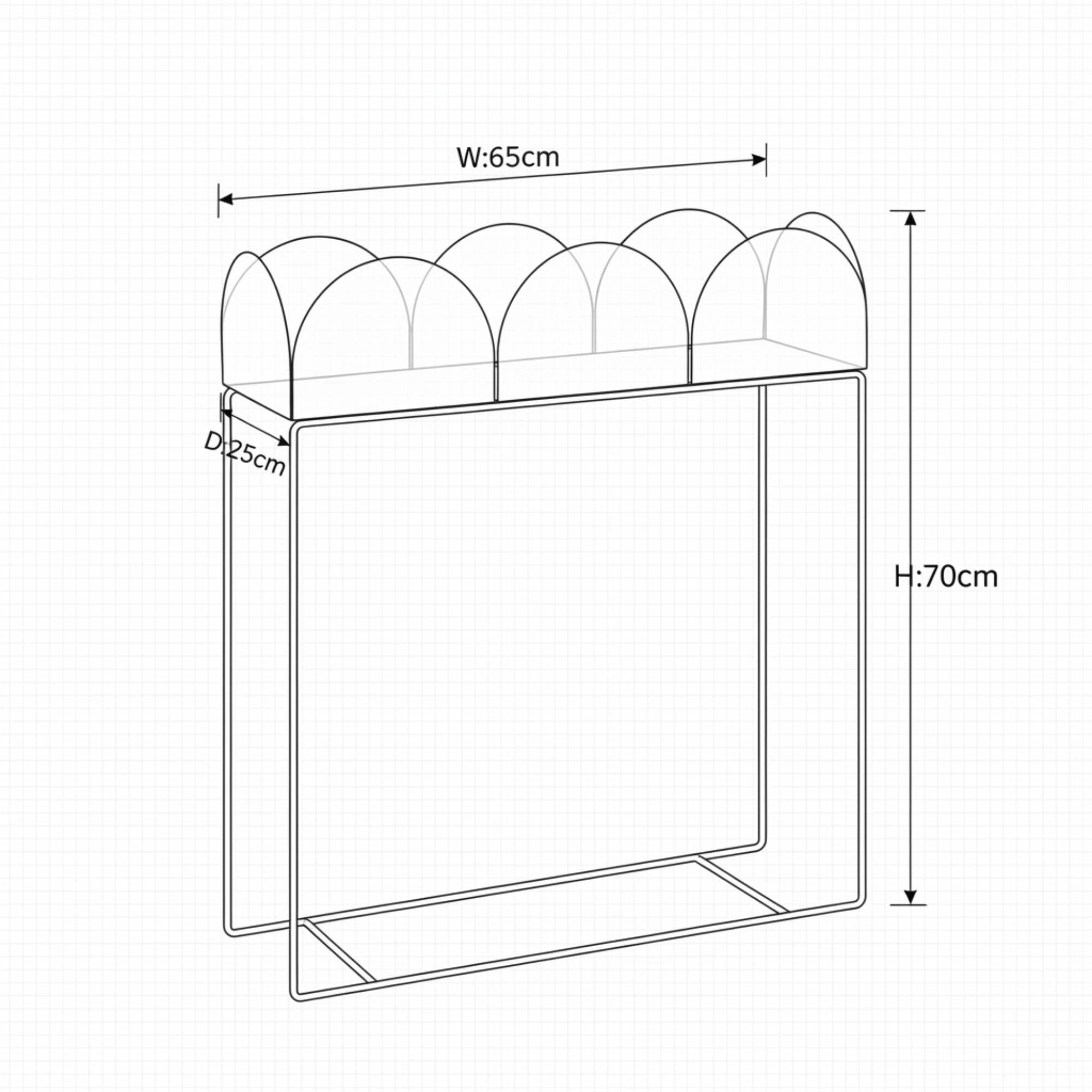 Lüks Metal Ayaklı Modern Dalgalı Saksılık | Yüksek Bitki Standı