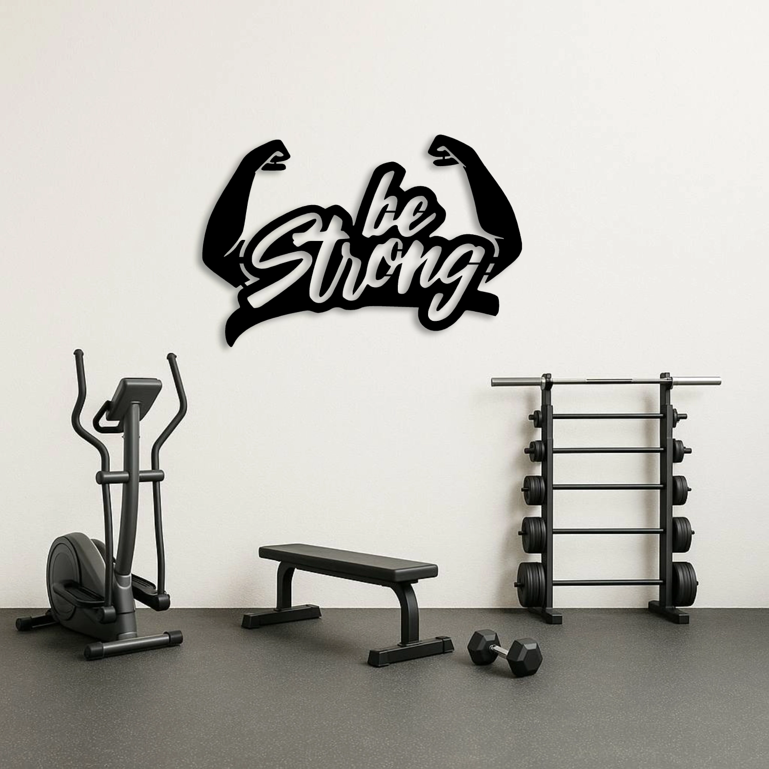 Be Strong Yazılı Motivasyonel Metal Duvar Tablosu