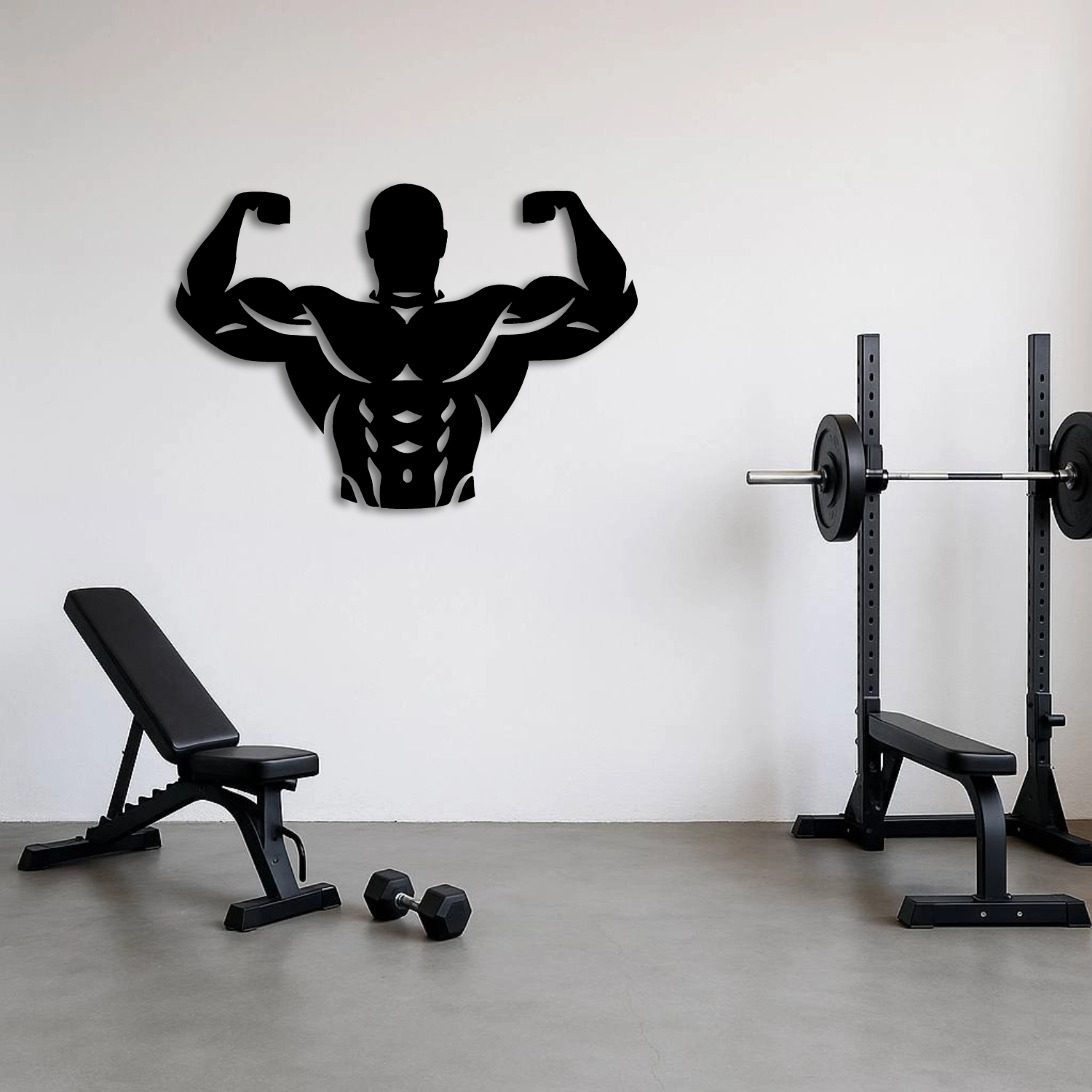 Classic Bodybuilder Pose Metal Duvar Tablosu