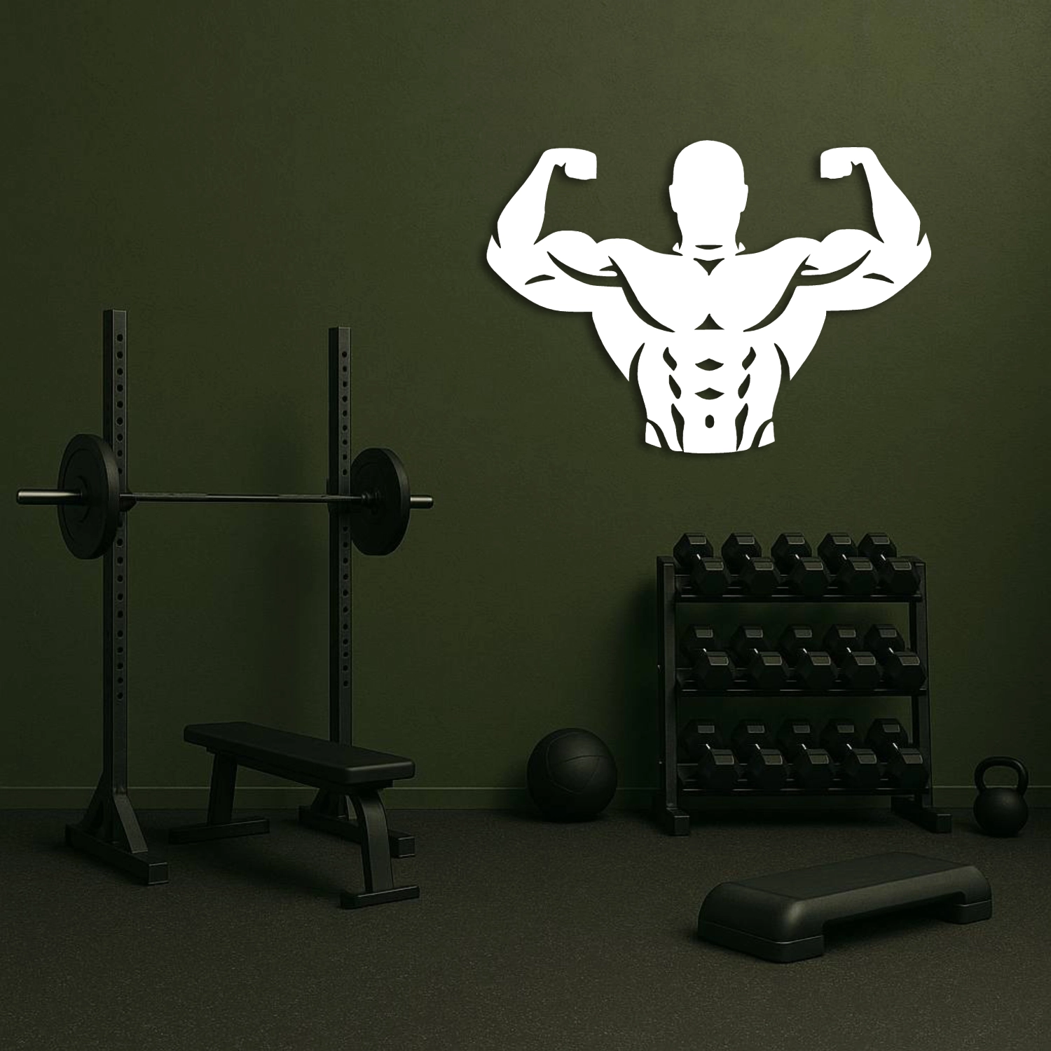 Classic Bodybuilder Pose Metal Duvar Tablosu
