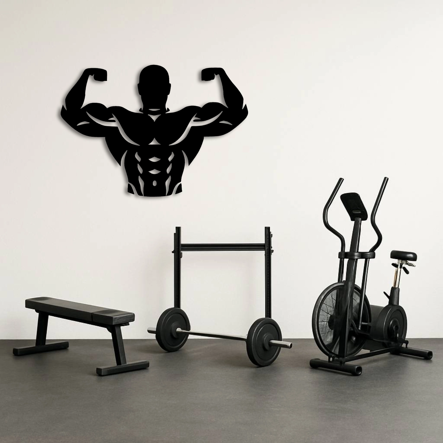 Classic Bodybuilder Pose Metal Duvar Tablosu