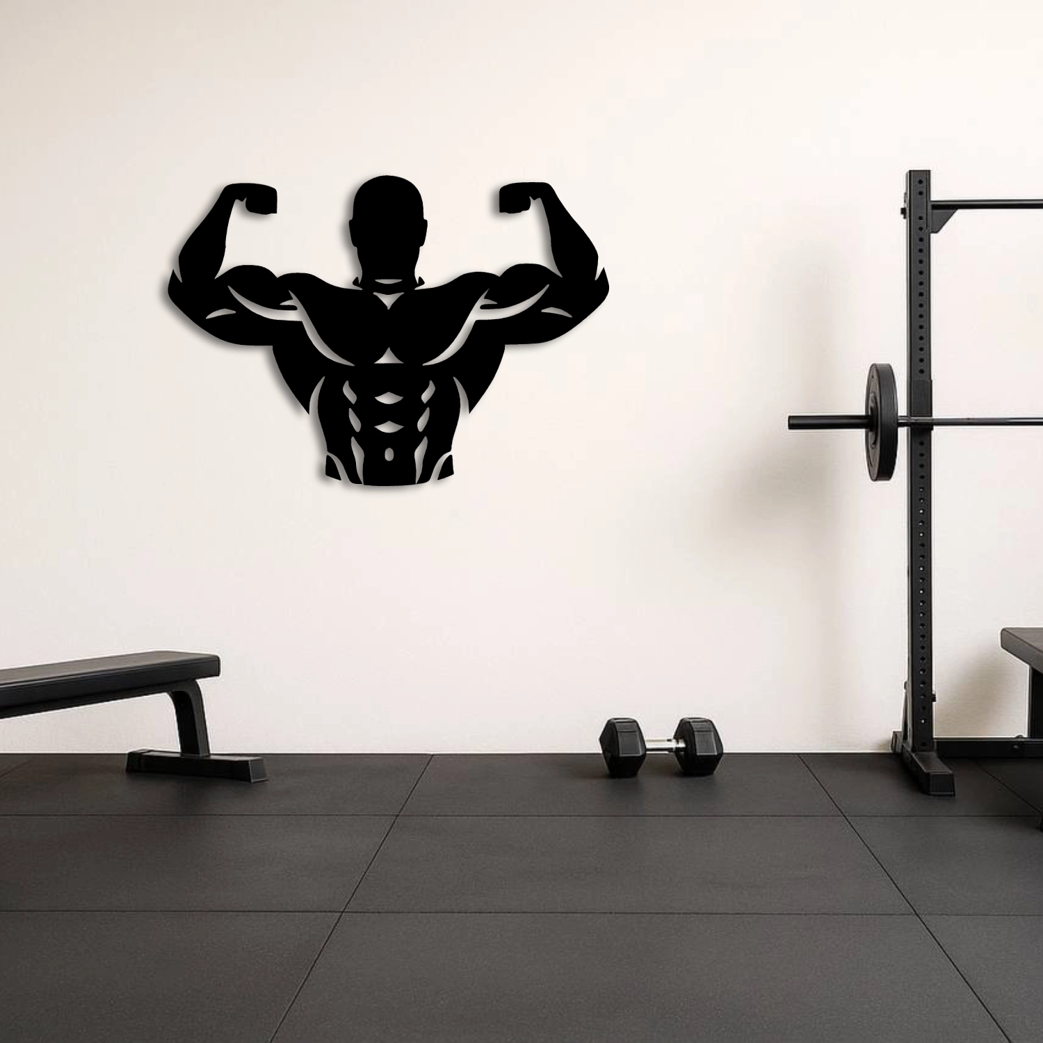 Classic Bodybuilder Pose Metal Duvar Tablosu