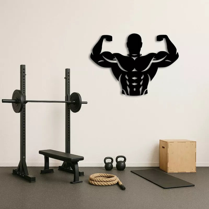 Classic Bodybuilder Pose Metal Duvar Tablosu