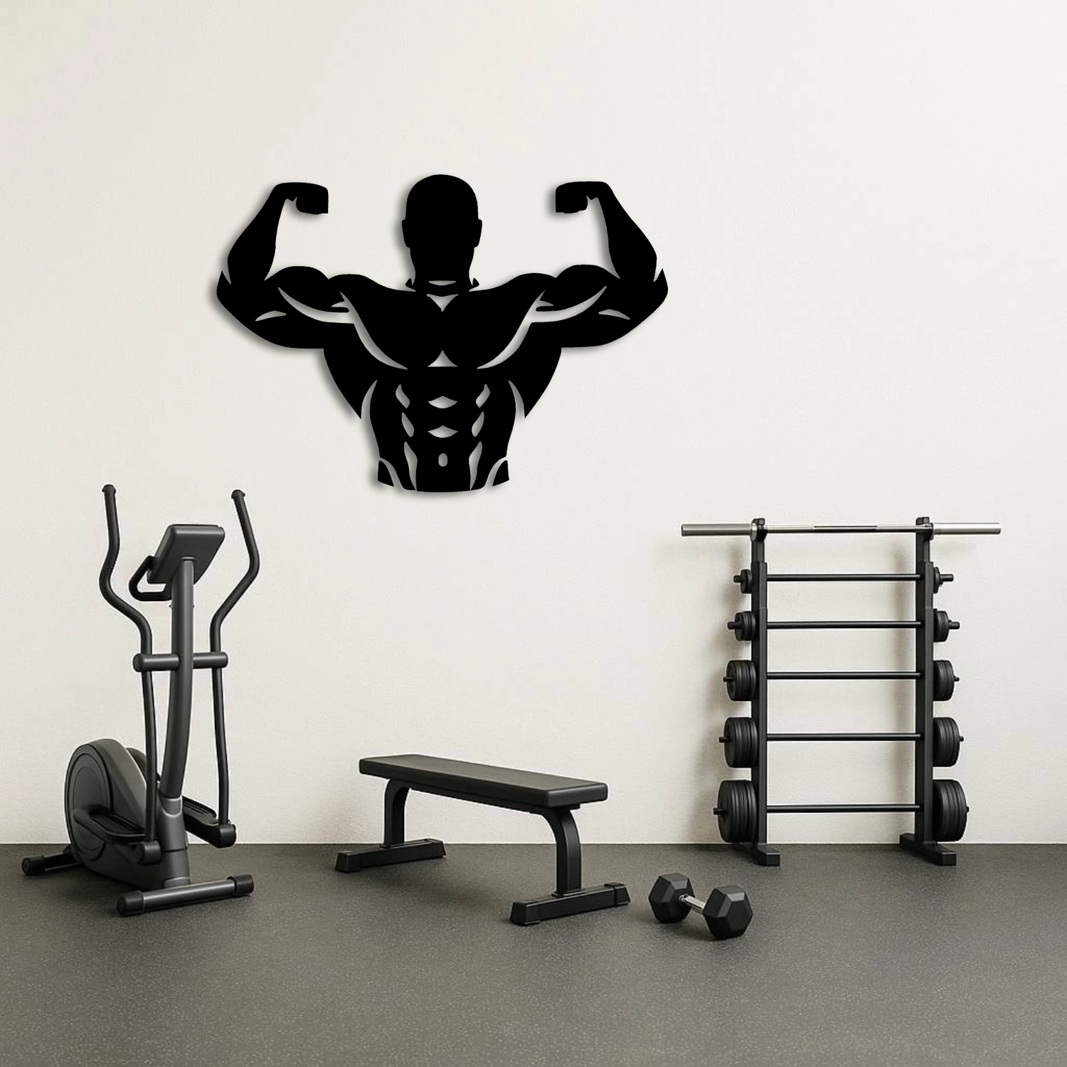 Classic Bodybuilder Pose Metal Duvar Tablosu