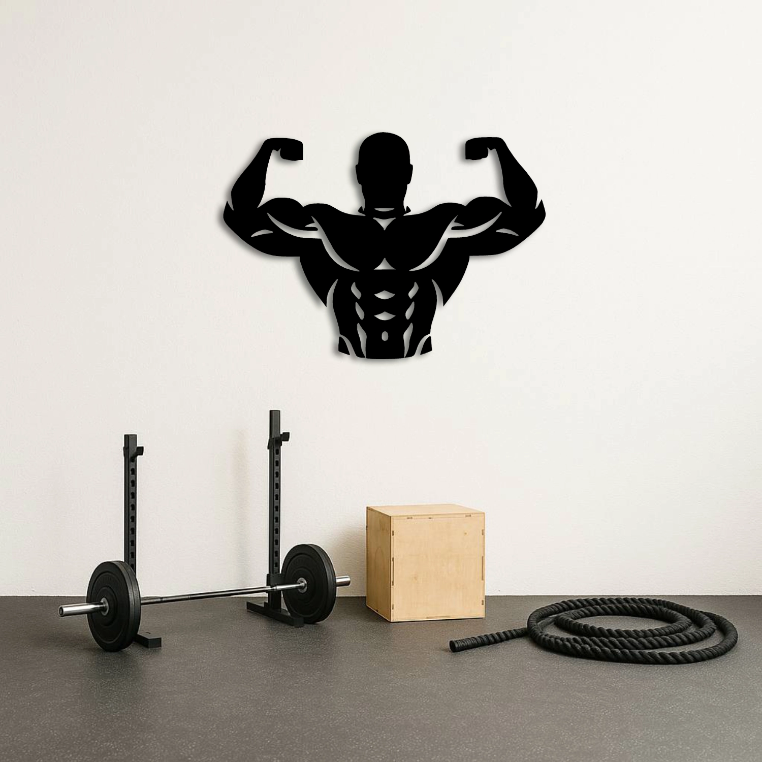 Classic Bodybuilder Pose Metal Duvar Tablosu