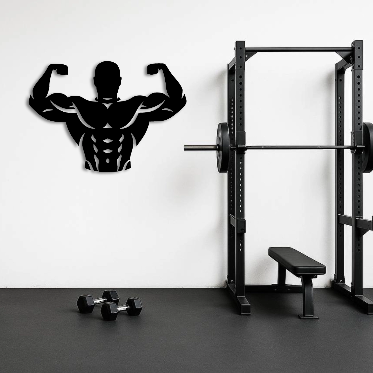 Classic Bodybuilder Pose Metal Duvar Tablosu
