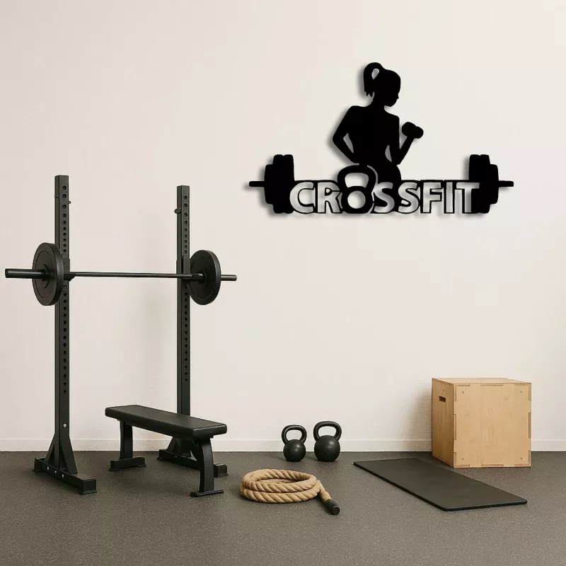 CrossFit Woman Güç ve Estetik Metal Duvar Tablosu