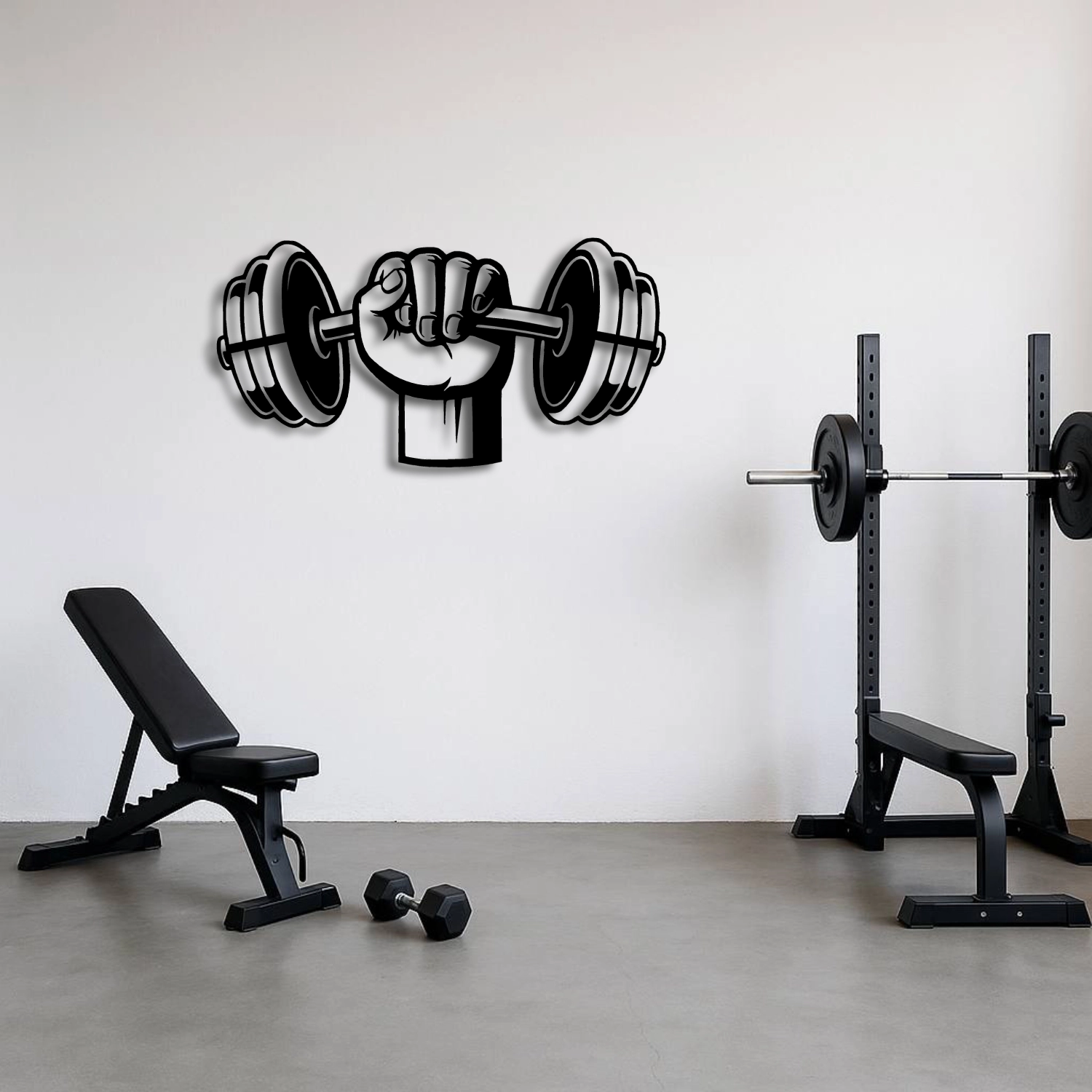 Power Lifting Halterci Metal Duvar Tablosu