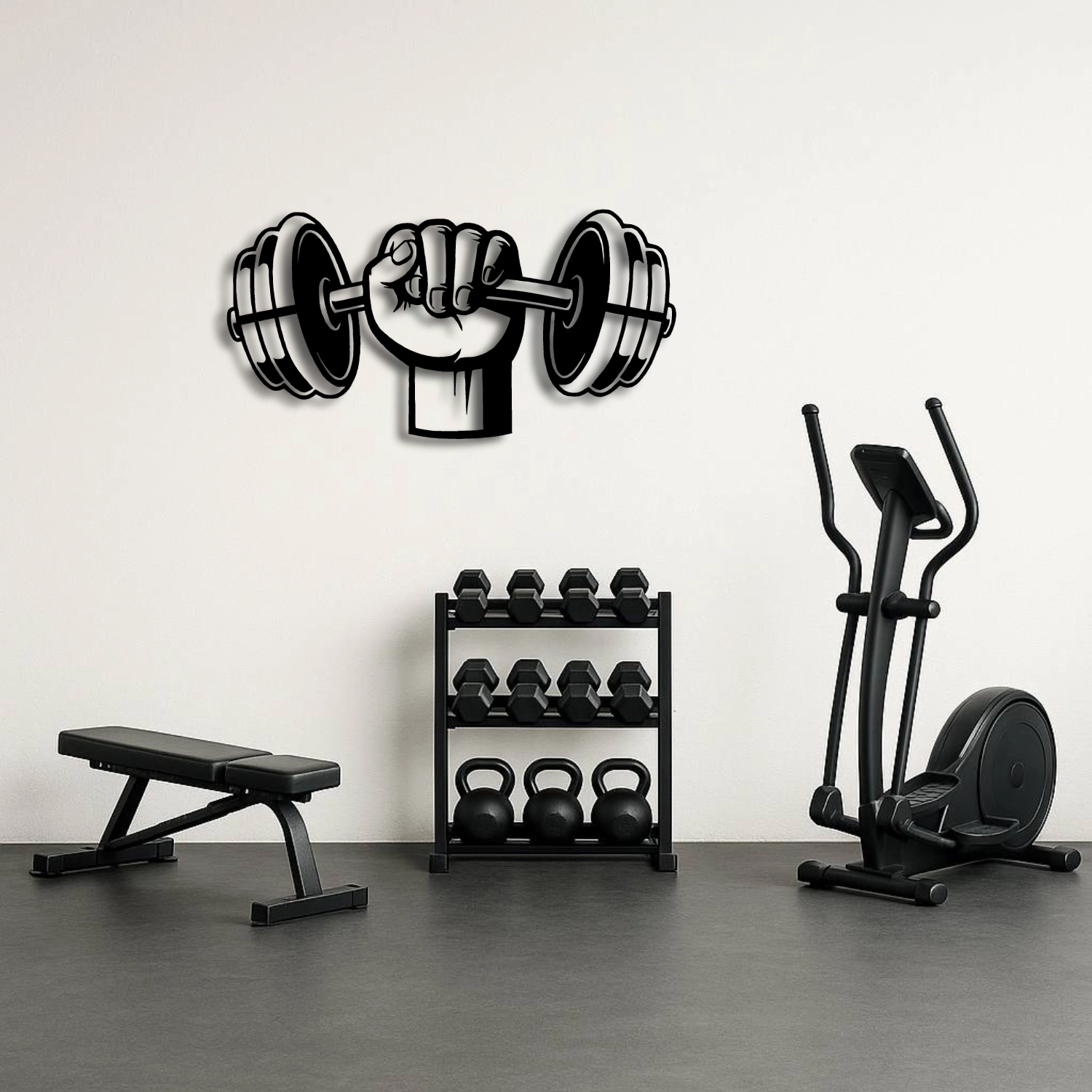 Power Lifting Halterci Metal Duvar Tablosu