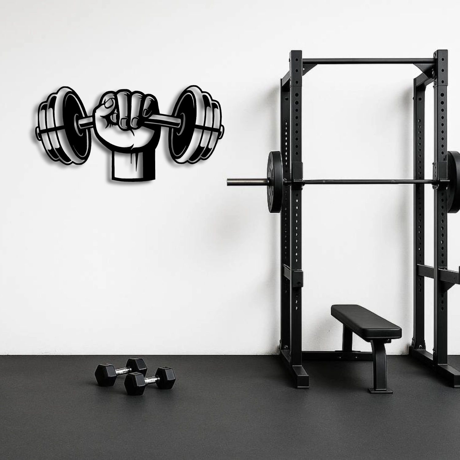 Power Lifting Halterci Metal Duvar Tablosu