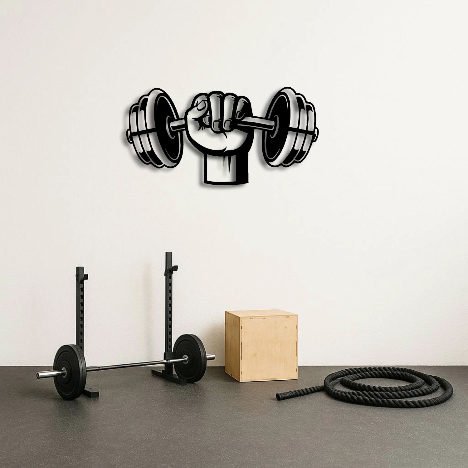 Power Lifting Halterci Metal Duvar Tablosu