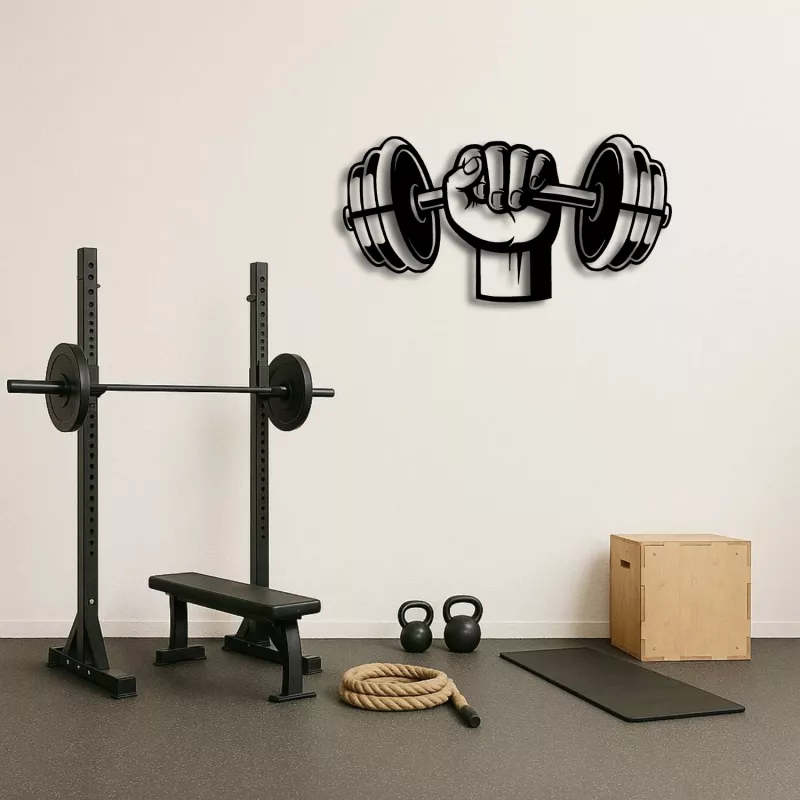 Power Lifting Halterci Metal Duvar Tablosu