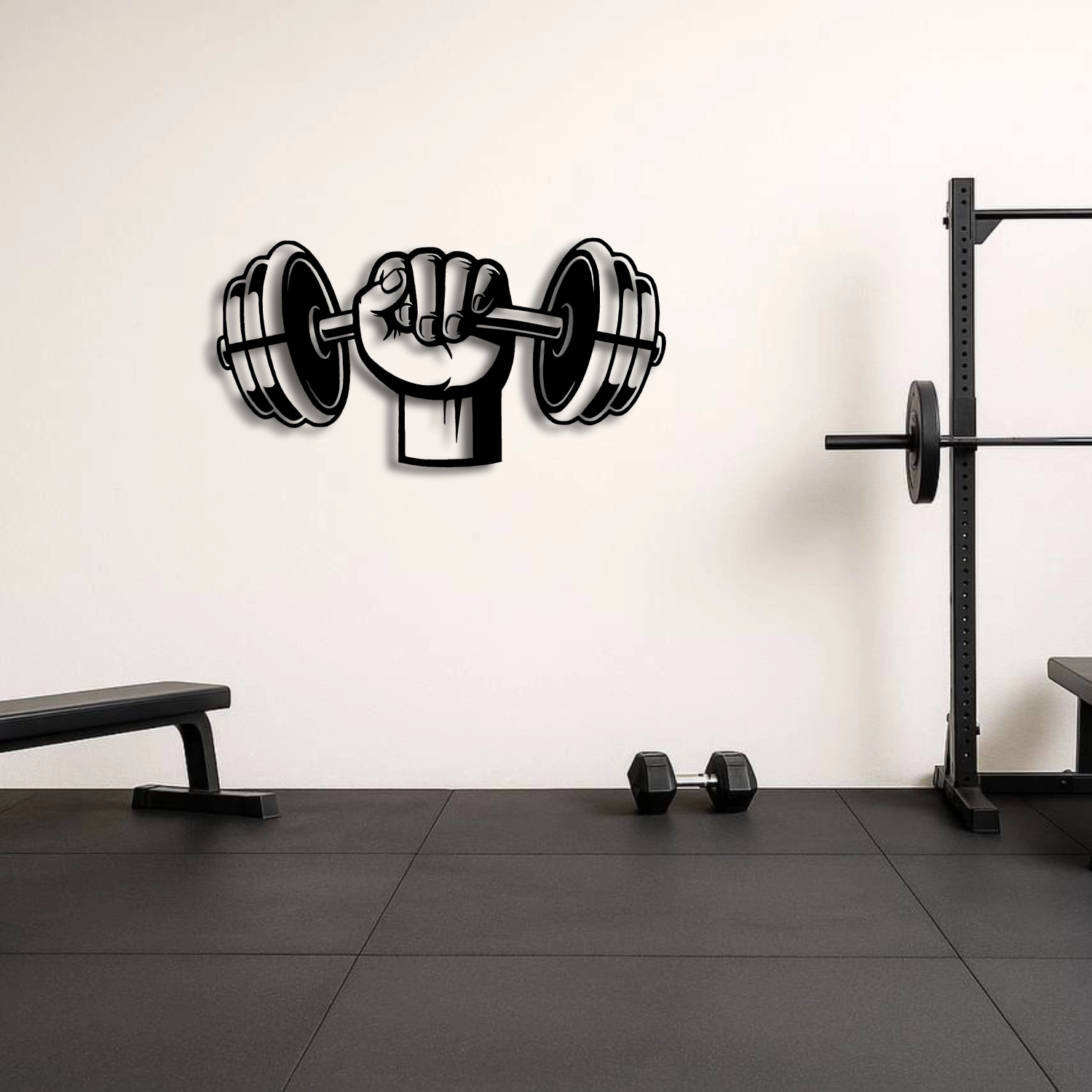 Power Lifting Halterci Metal Duvar Tablosu