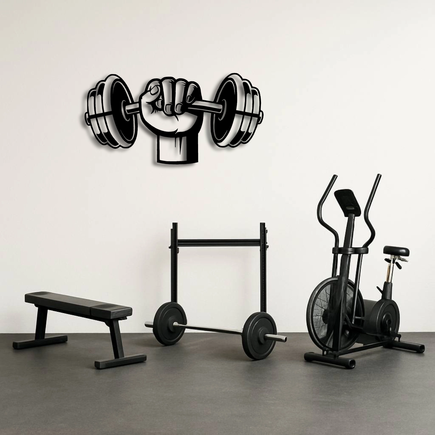Power Lifting Halterci Metal Duvar Tablosu
