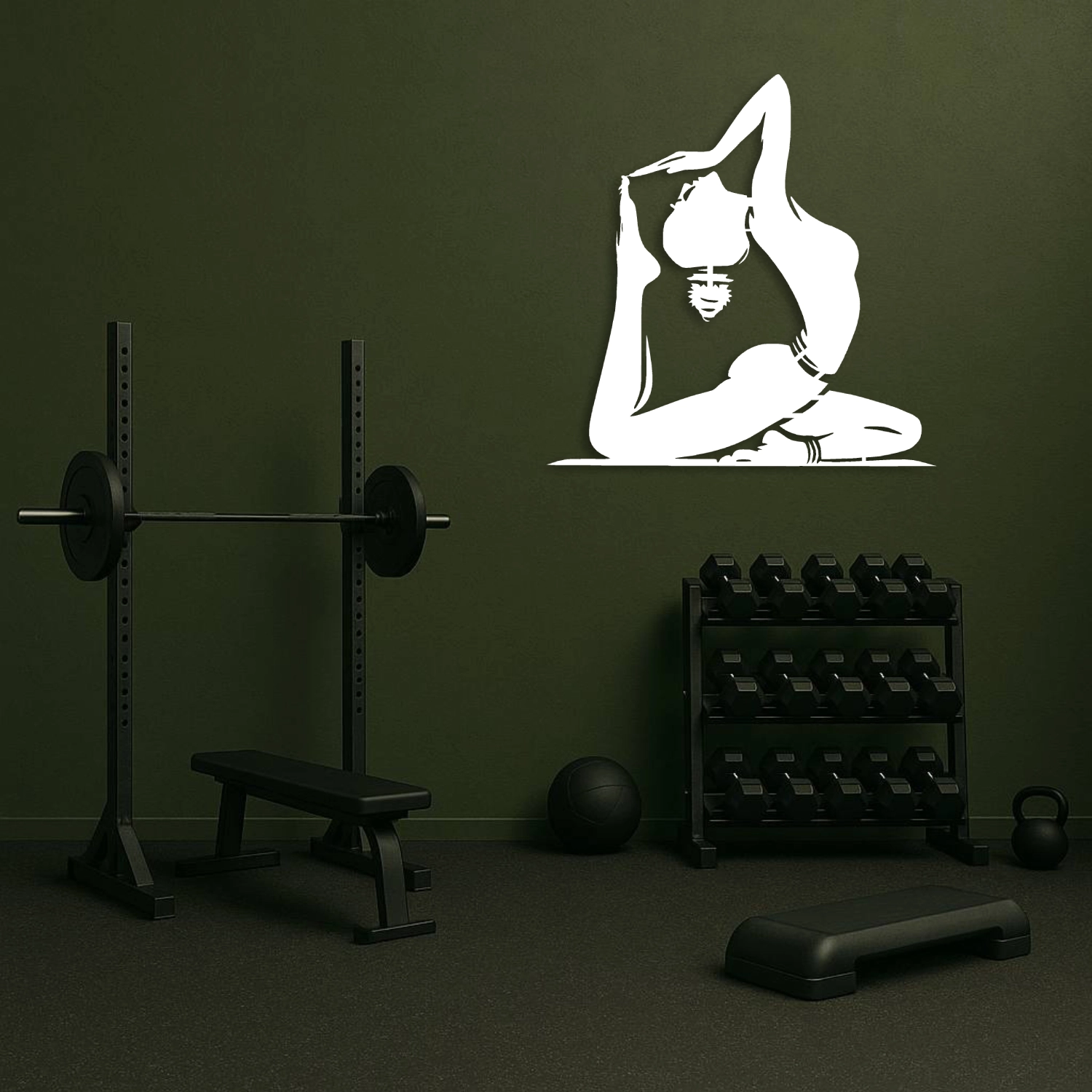 Yoga ve Meditasyon Temalı Dekoratif Metal Duvar Tablosu