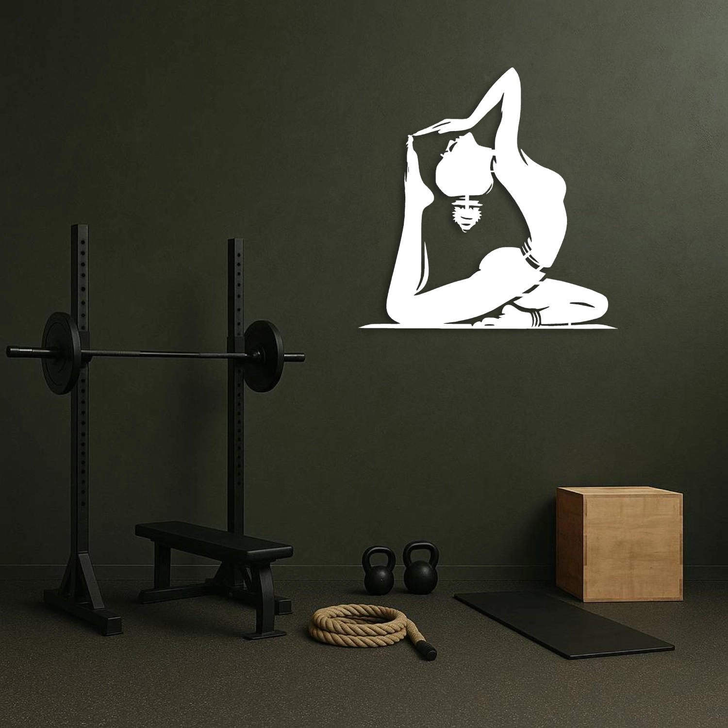Yoga ve Meditasyon Temalı Dekoratif Metal Duvar Tablosu