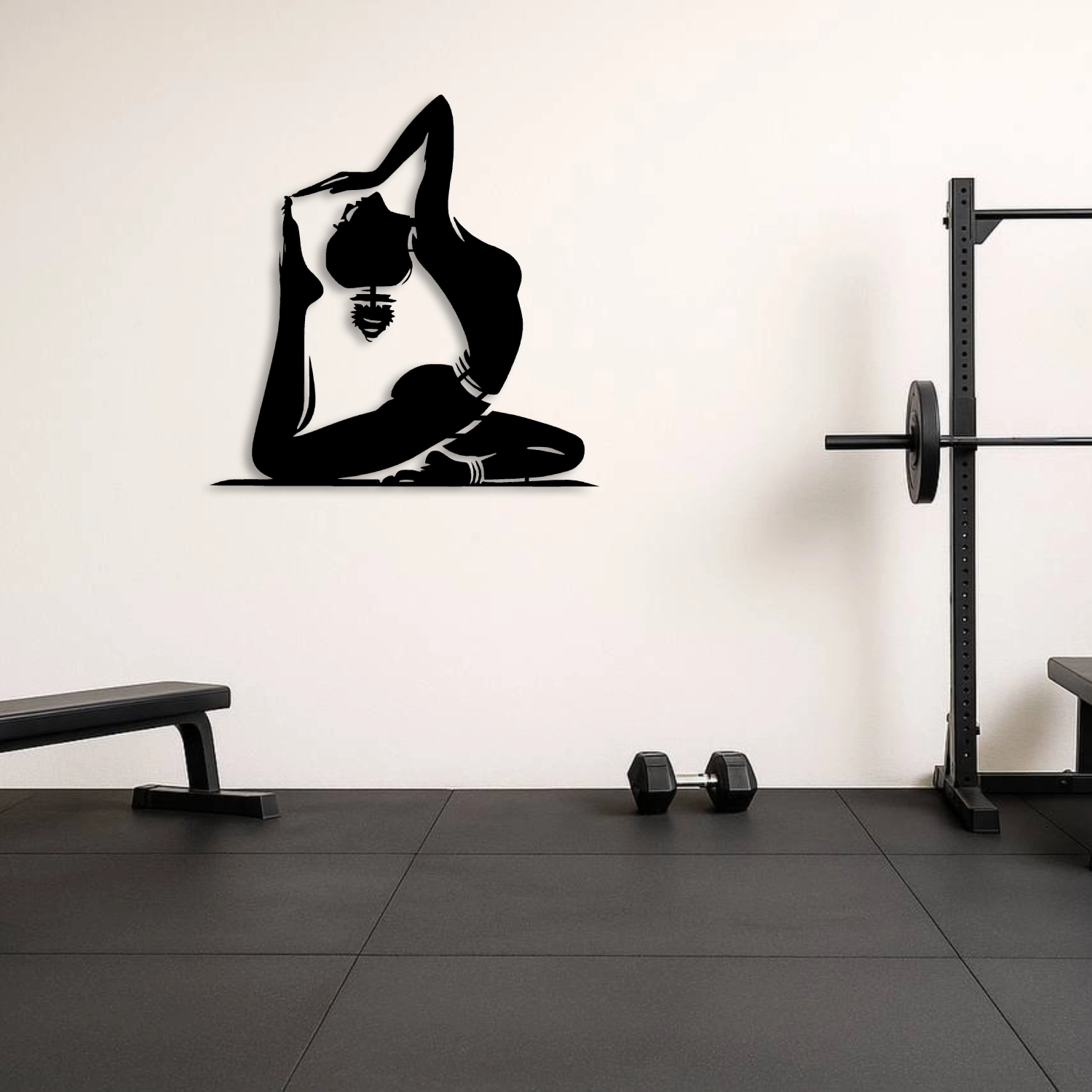 Yoga ve Meditasyon Temalı Dekoratif Metal Duvar Tablosu
