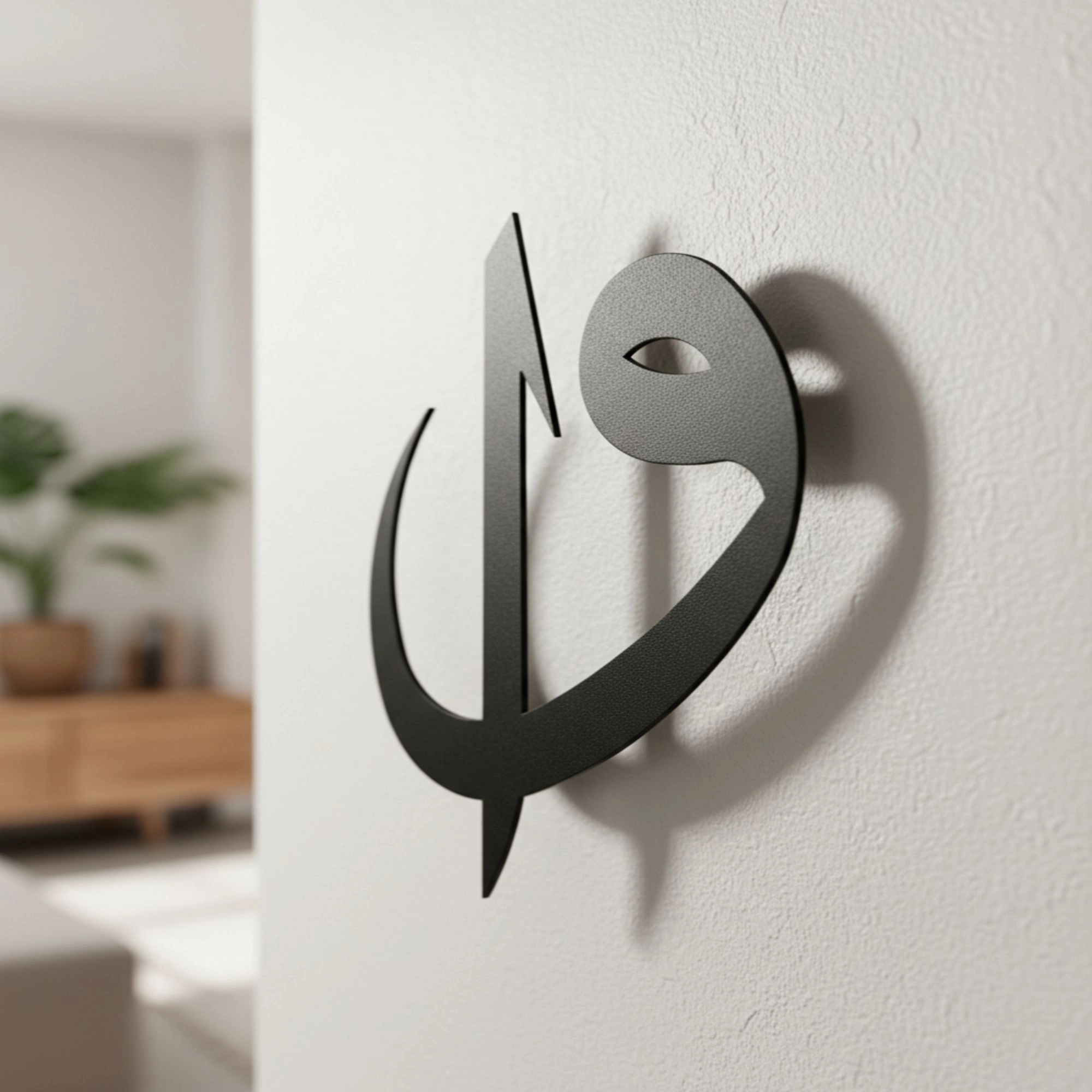 Elif Vav Written Metal Wall Art