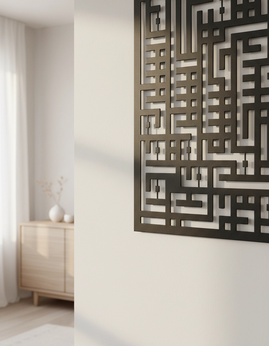 Kufi Felak Suresi Metal Tablo