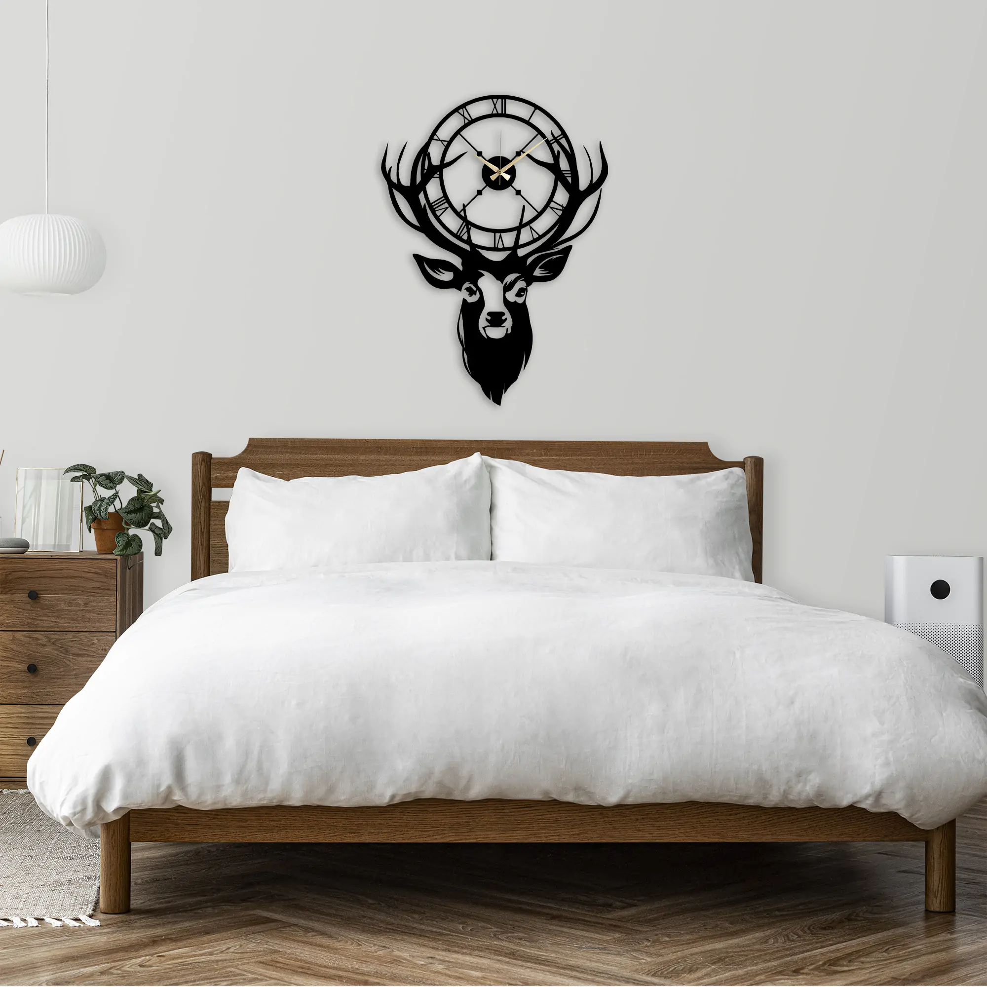 Deer Metal Clock